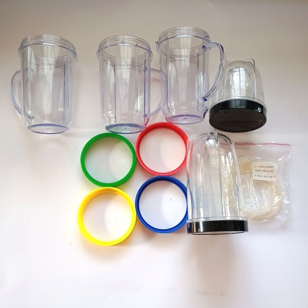 Magic Bullet Blend MB1001C Replacement Cups Mugs Gaskets